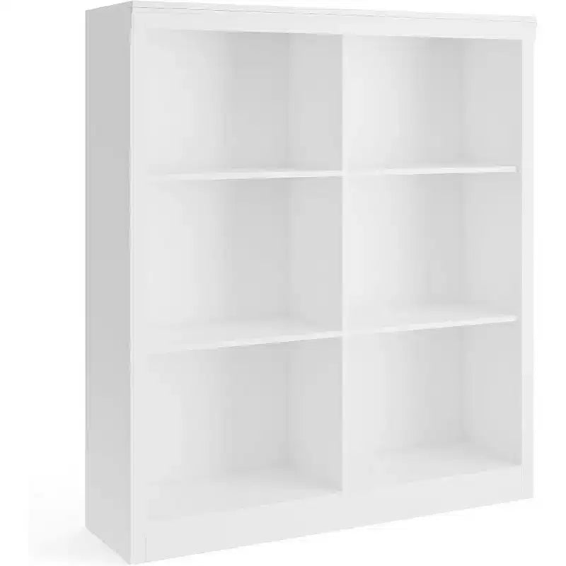 Acekool Bookcase 53 Tall 6-Cube Open Storage Shelf, Anti-Tip Secure, Modern Organizer for Living Room, Bedroom, Home Office