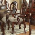 2pc 28" Picardy PU Chairs Honey Oak - Acme Furniture