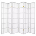 6 ft. Tall Double Cross Shoji Screen - White (6 Panels)