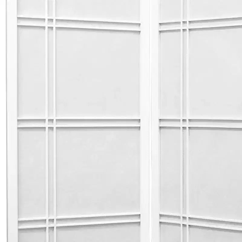 6 ft. Tall Double Cross Shoji Screen - White (6 Panels)