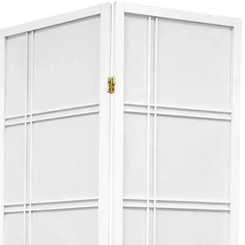6 ft. Tall Double Cross Shoji Screen - White (6 Panels)
