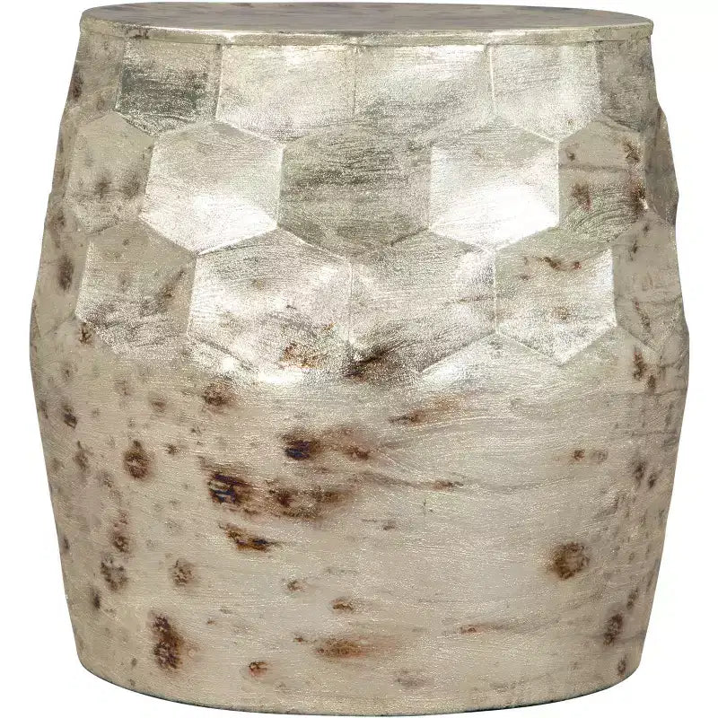 Ian Side Table Antique Beige - ZM Home: Plated Steel, No Assembly, Hospitality Grade