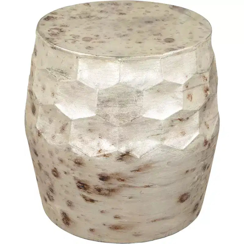 Ian Side Table Antique Beige - ZM Home: Plated Steel, No Assembly, Hospitality Grade