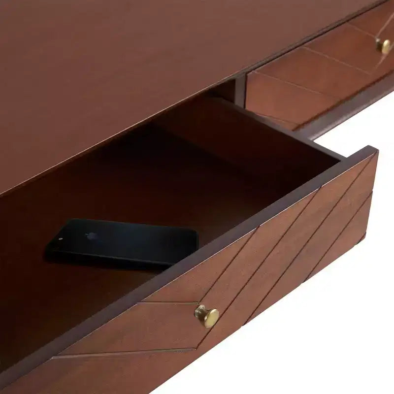 Sutton Mid-Century Modern Console Table Walnut Brown - Adore Decor